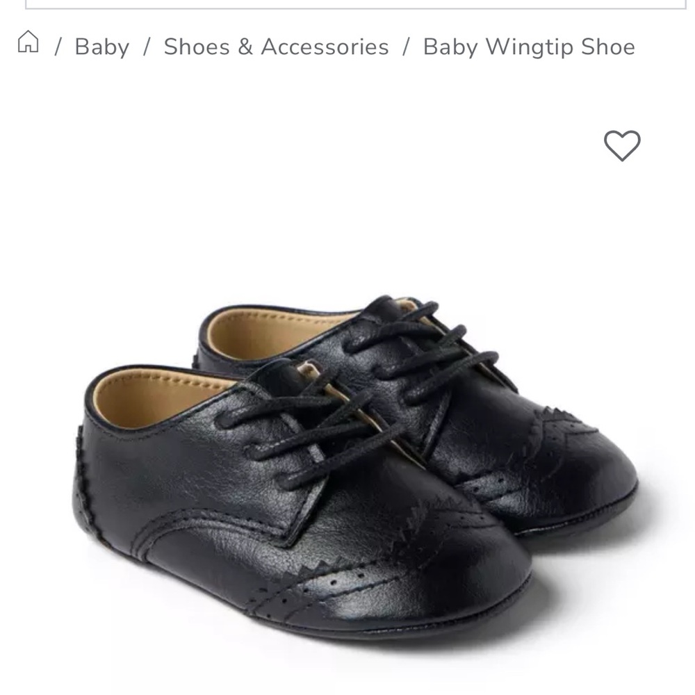 Janie and Jack Black Baby Shoes